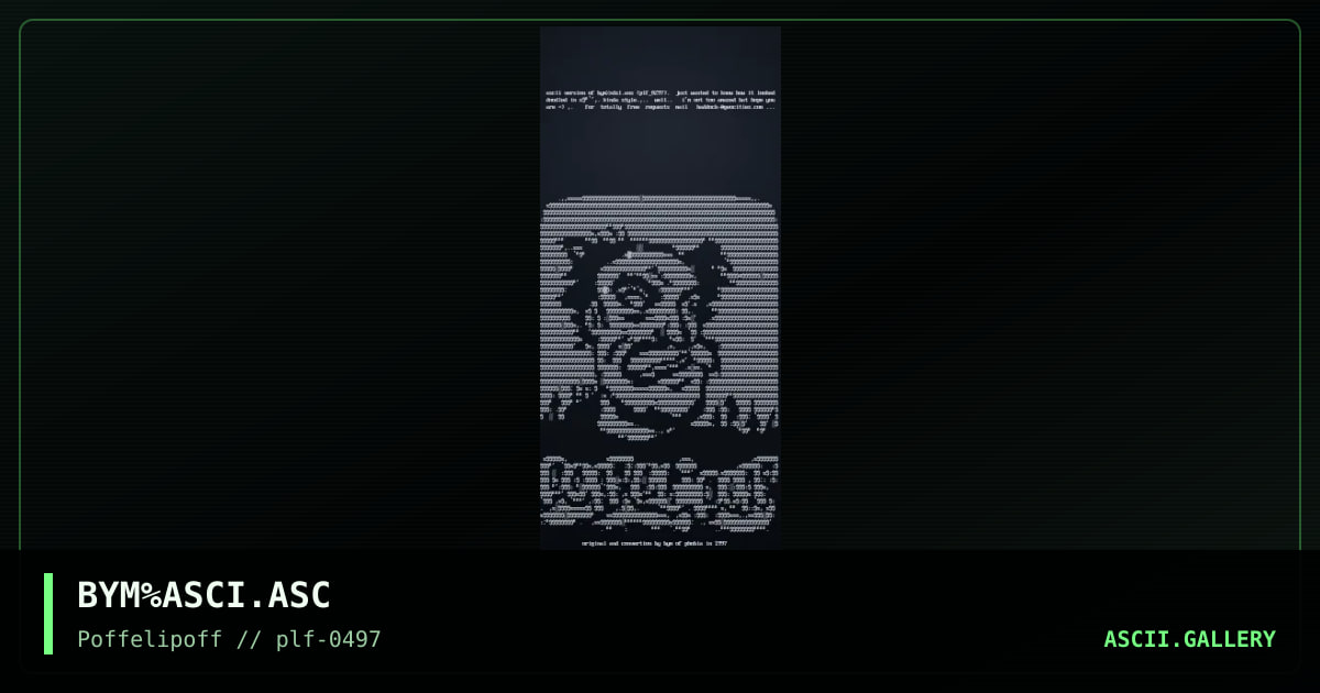 ascii style, by big yellow man, 1997