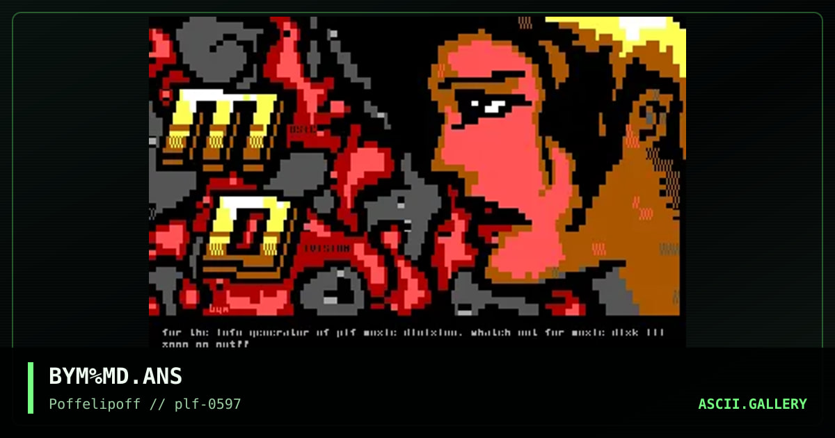plf info generator intro, by big yellow man, 1997