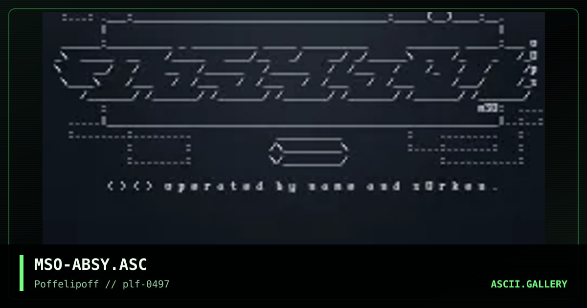 abyss, by mso, 1997