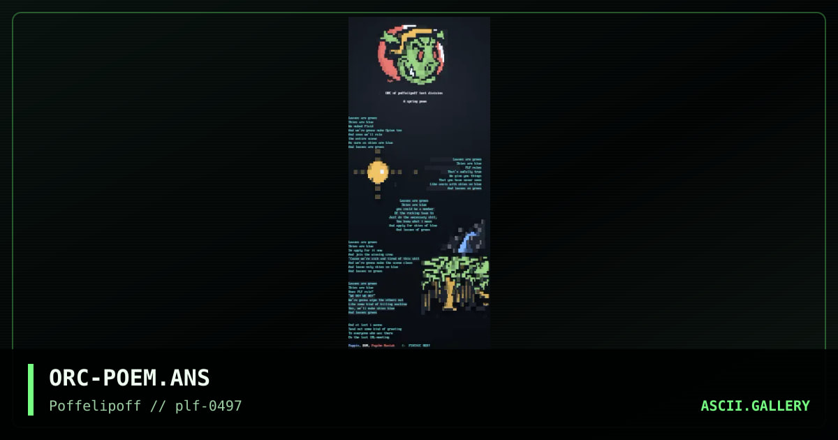 a spring poem =), by orc, 1997