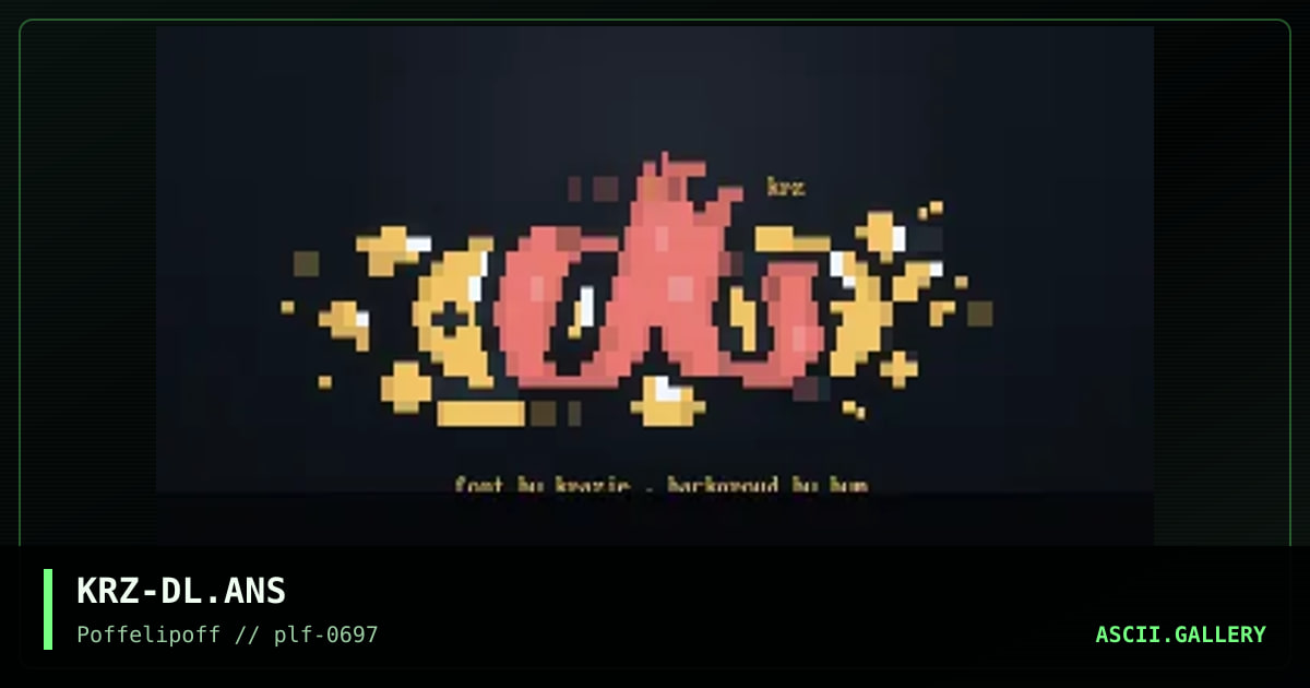 err.. dl, by big yellow man, krazie, 1997