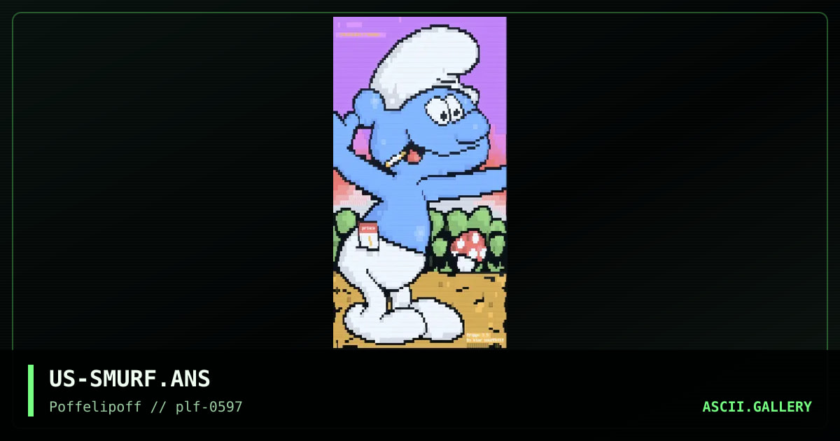 en klar smurfhit, by flexor, big yellow man, 1997