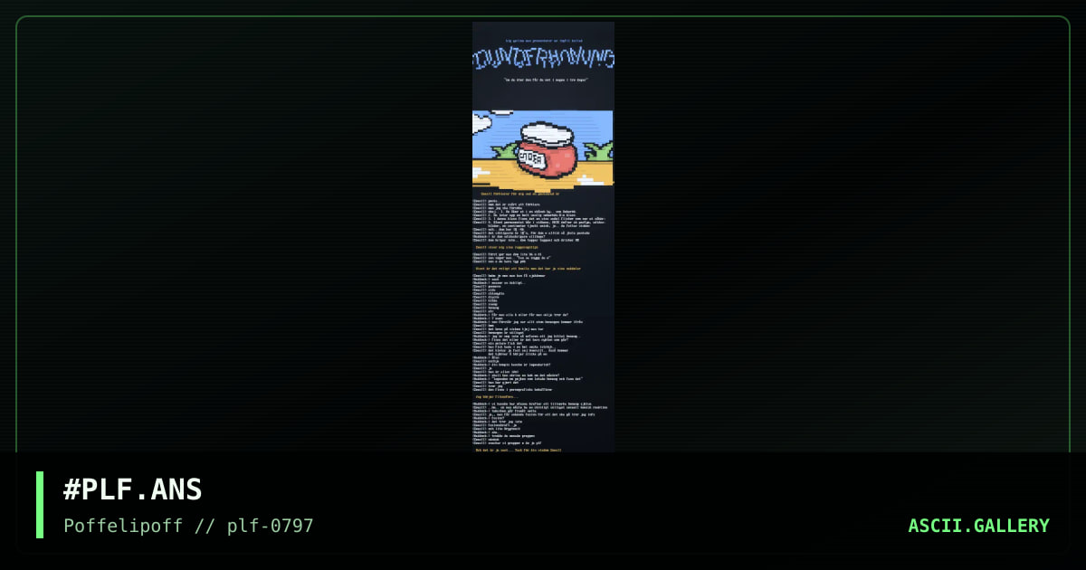 dunderhonung, by big yellow man, 1997