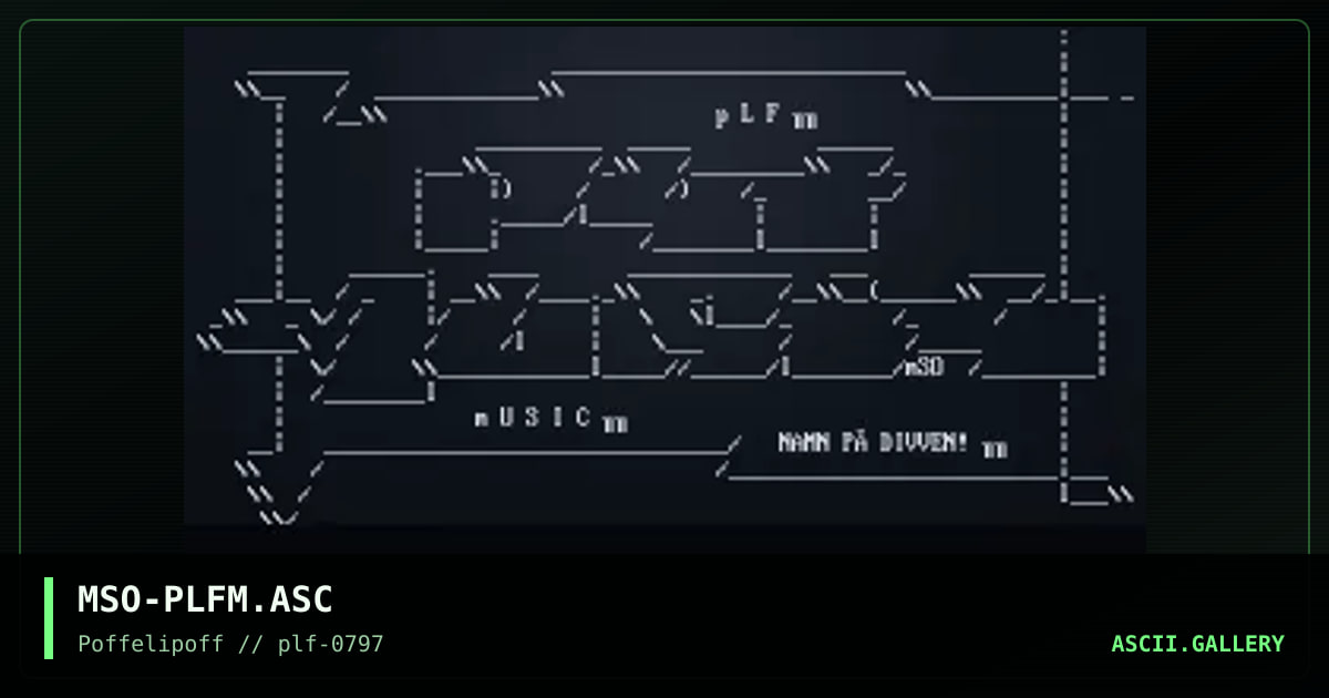 plf music division, by mso, 1997