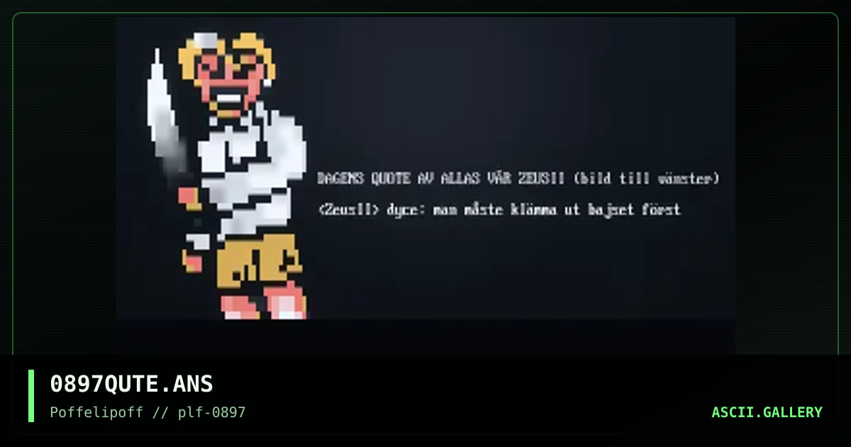 dagens quote, by zeus ii, 1997
