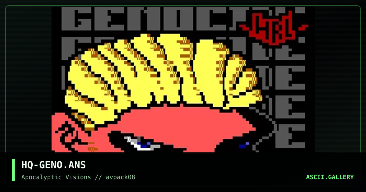 Genocide            (USA req.), by harlequin, 1996