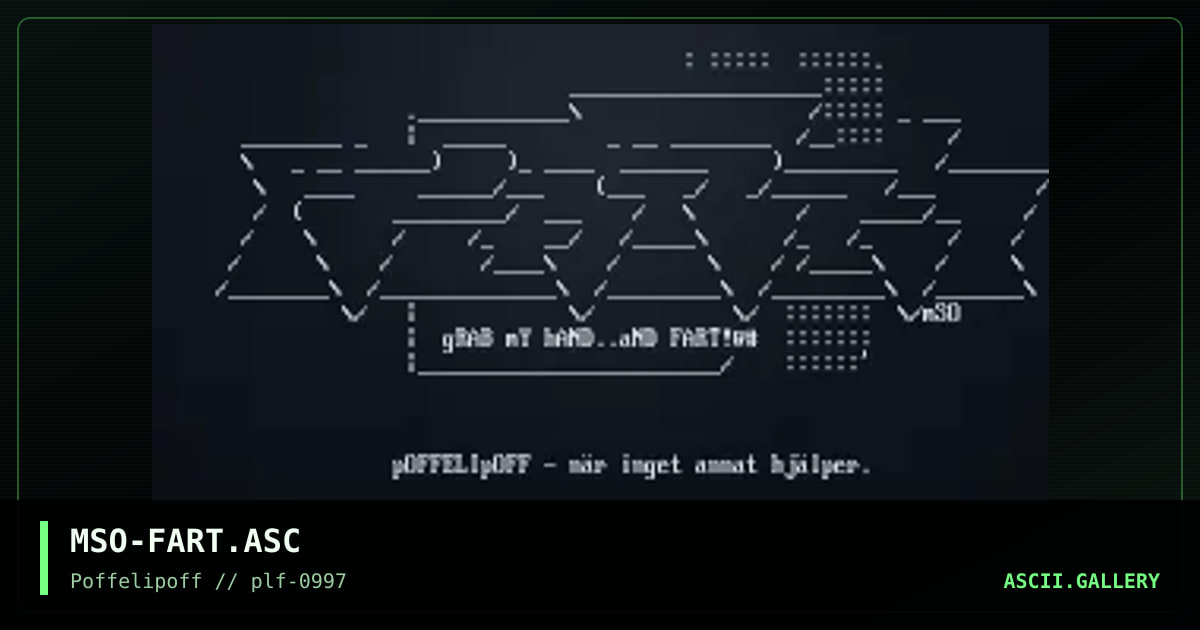 fart, by mso, 1997