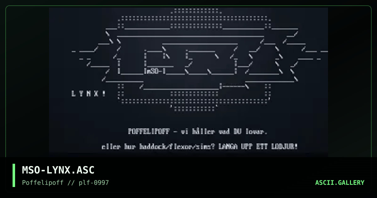 l y n x, by mso, 1997