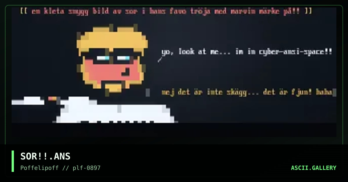 sor i cyber-ansi-space?"(#%!, by spirit of rage, 1997
