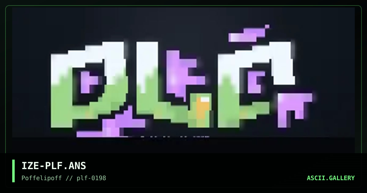poffelipoff promotional, by ize, 1998