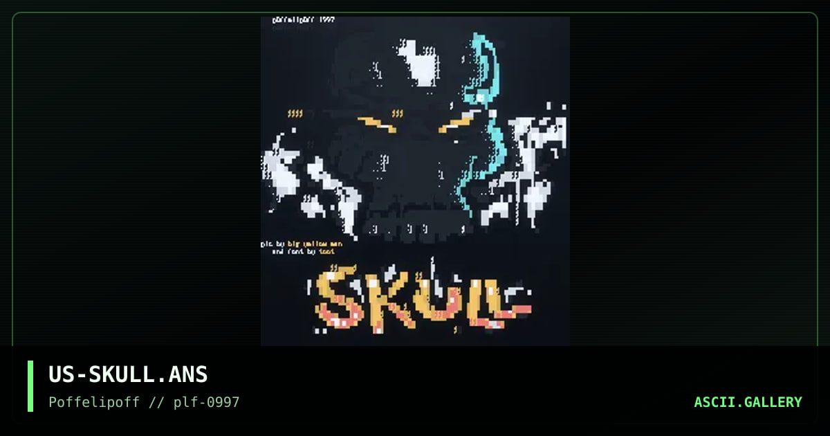 skull, by big yellow man, toot, 1997