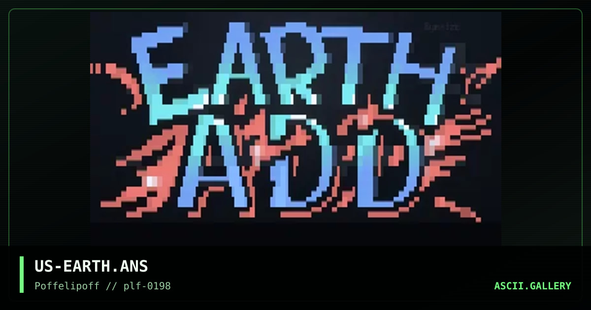 Earth Add, by big yellow man, ize, 1998