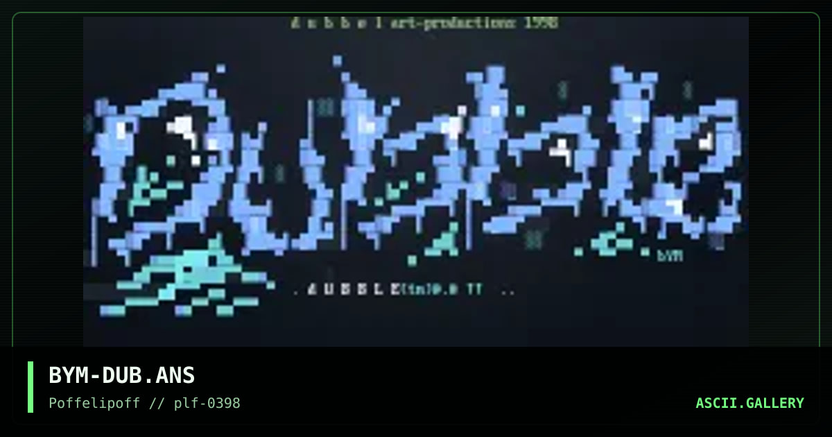 dubble, by big yellow man, 1998