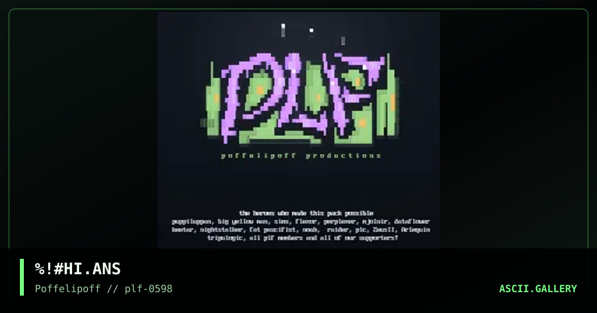 poffelipoff #13 - intro, by big yellow man, 1998