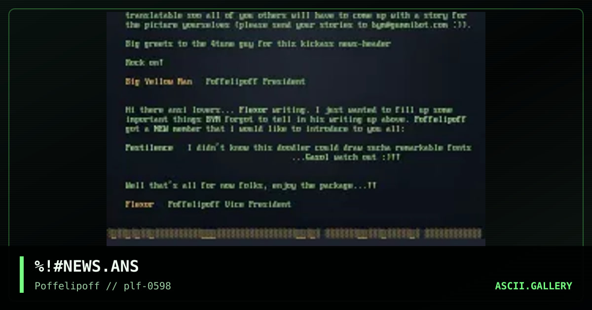 poffelipoff #13 - news, by mr4tune, 1998