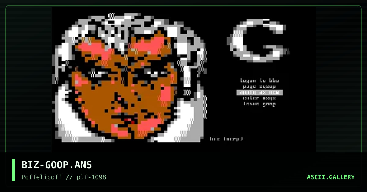 gOOpface, by bizzarro, 1998