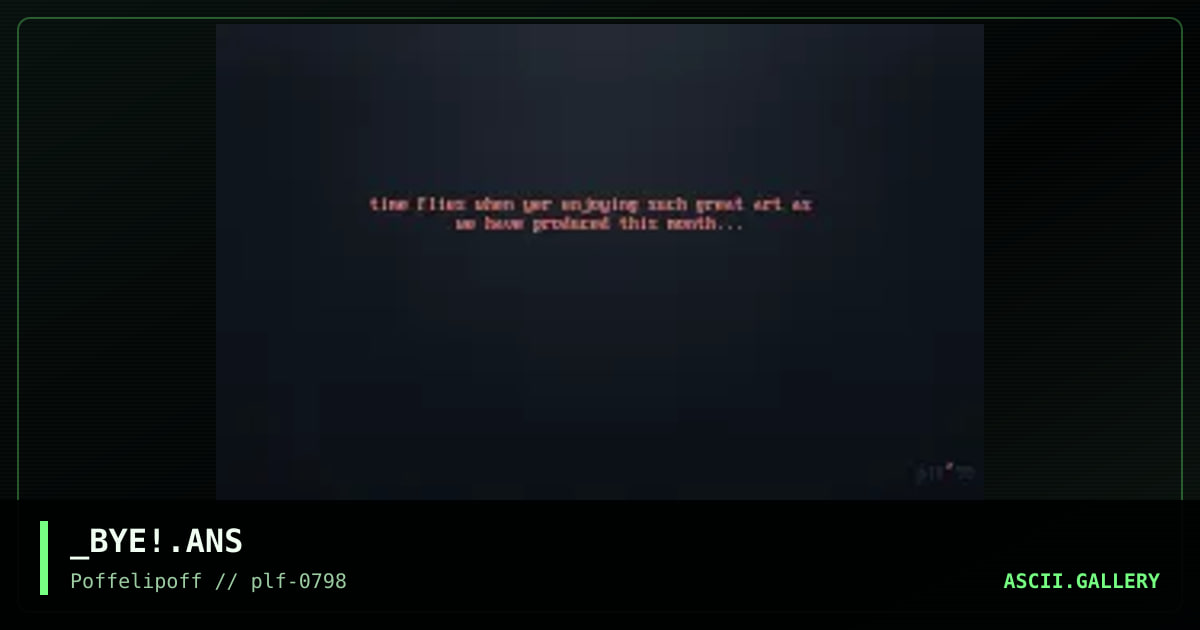 bye!, by poffelipoff, 1998