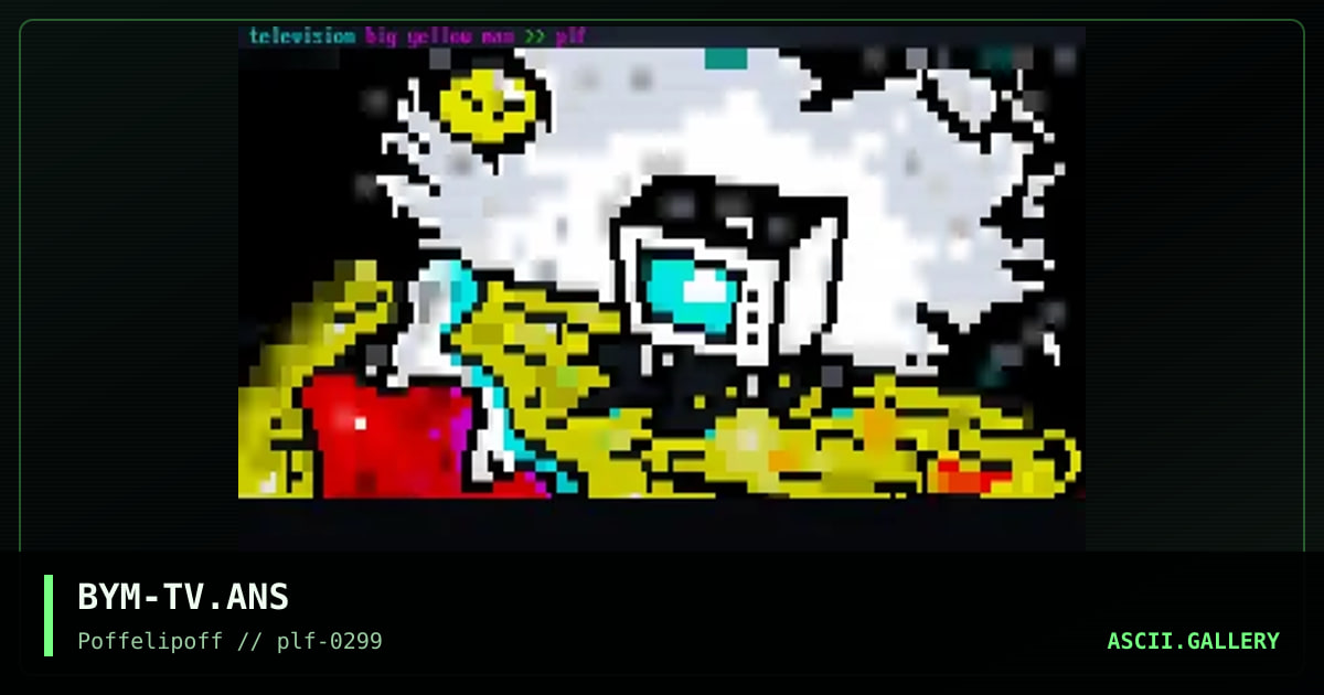 television, by big yellow man, 1999