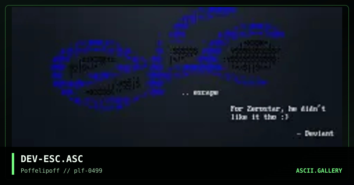 .. escape, by deviant, 1999