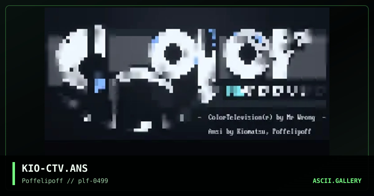 ColorTelevision, by kiomatsu, 1999