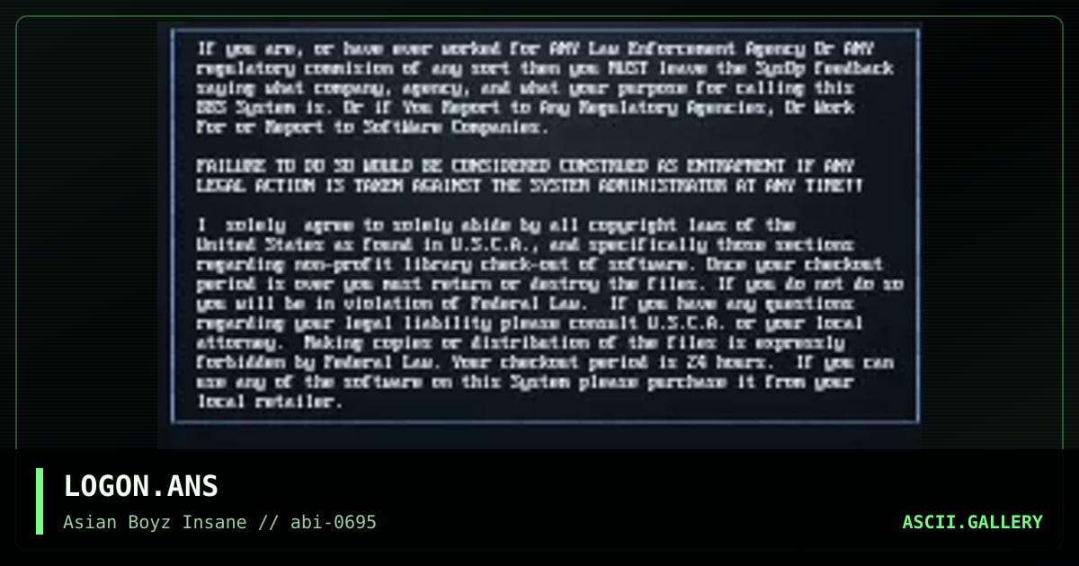 LOGON.ANS, by abi, 1995