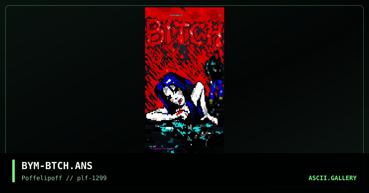 BITCH!, by big yellow man, 1999