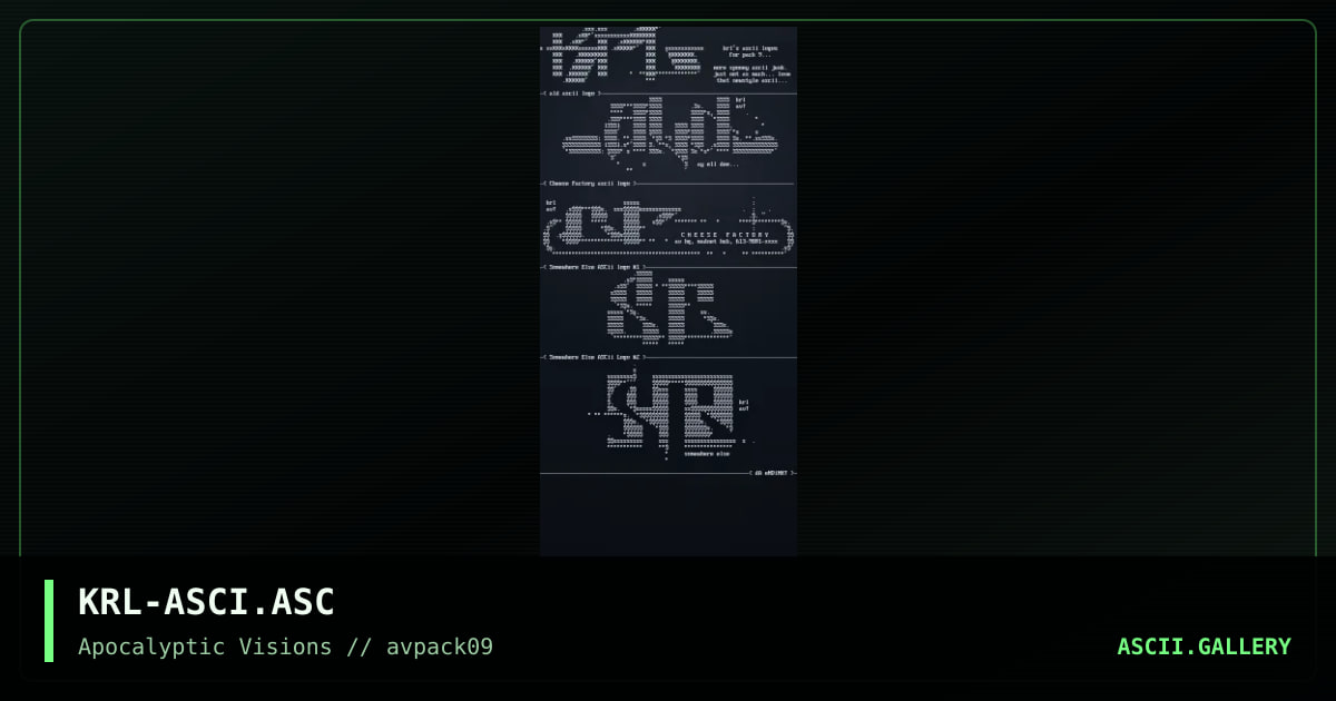 KRL's ASCii Colly for Pack 9, by mr krinkle, 1996