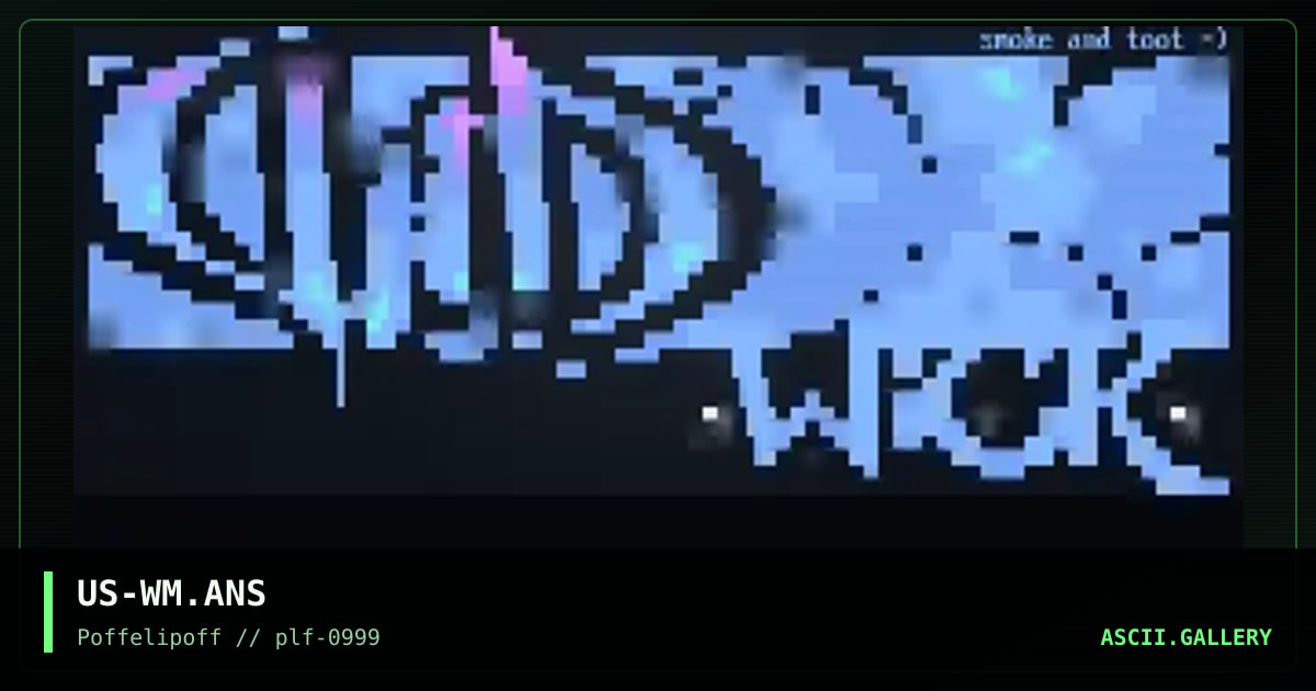 W M, by smoke, toot, 1999