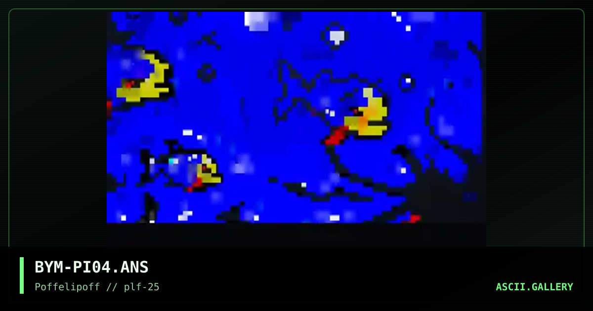 Piranha's Outro screen, by big yellow man, 2002