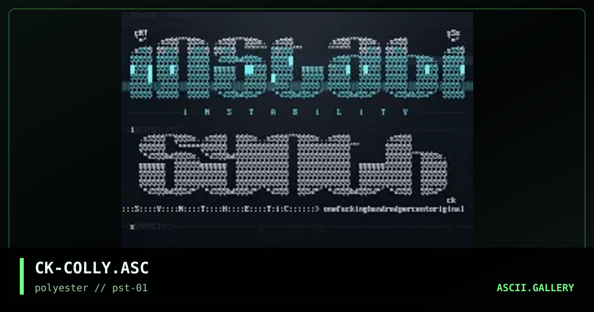 ascii colly one, by cronik, 1997