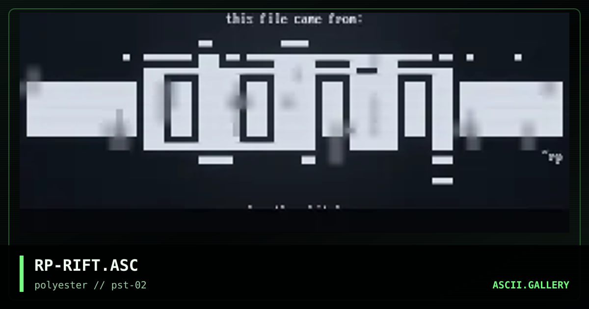 dark rift zip comment b/w ansi, by rippa, 1998