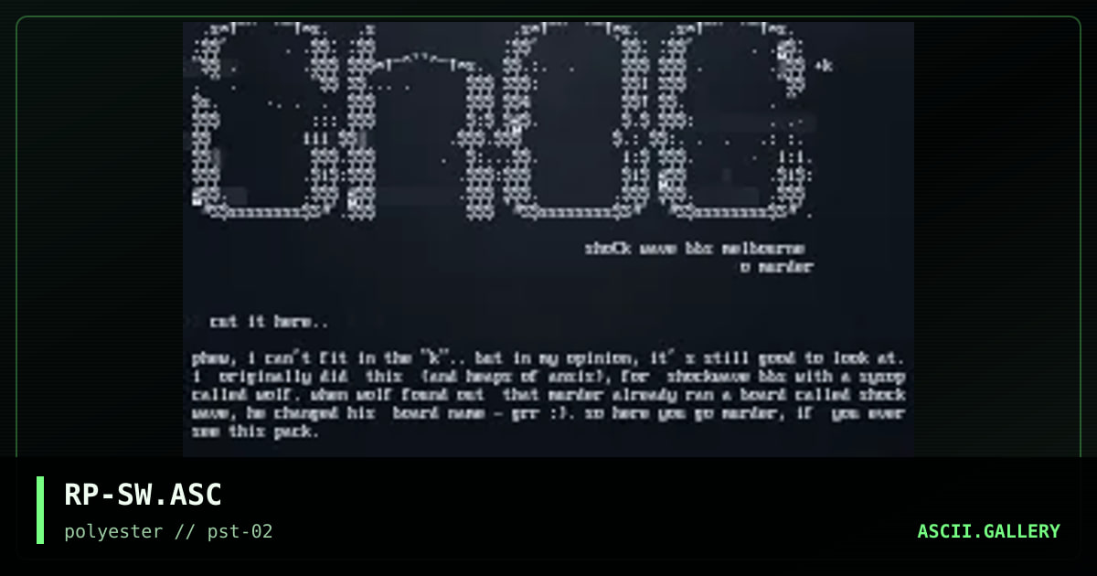 shock wave bbs., by rippa, 1998