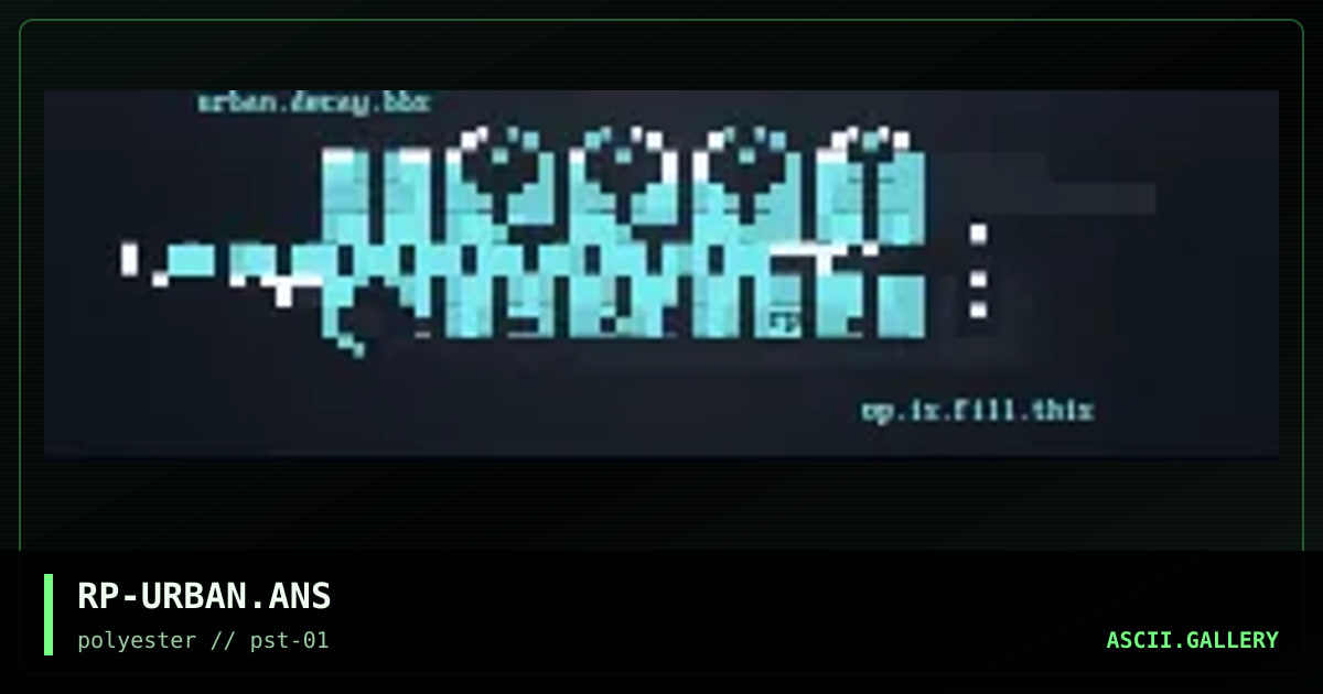 urban decay bbs logo #1, by rippa, 1997