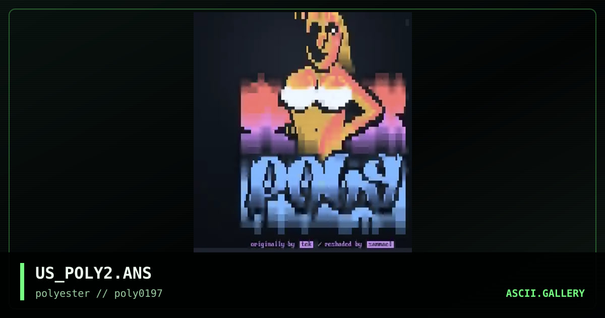 Polyester logo and pic, by tek, sammael, 1997