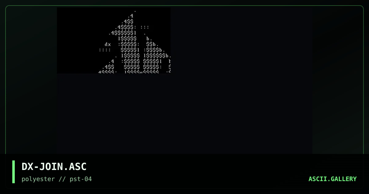 guest polyester ascii, by drax, 1998