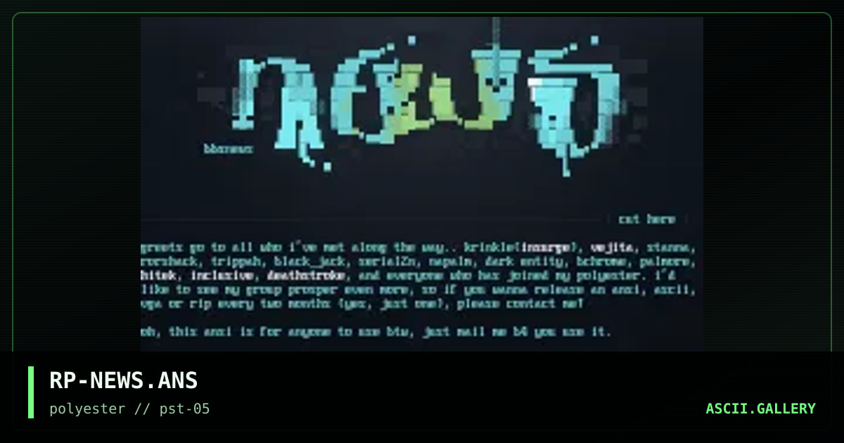 news file header, by rippa, 1998