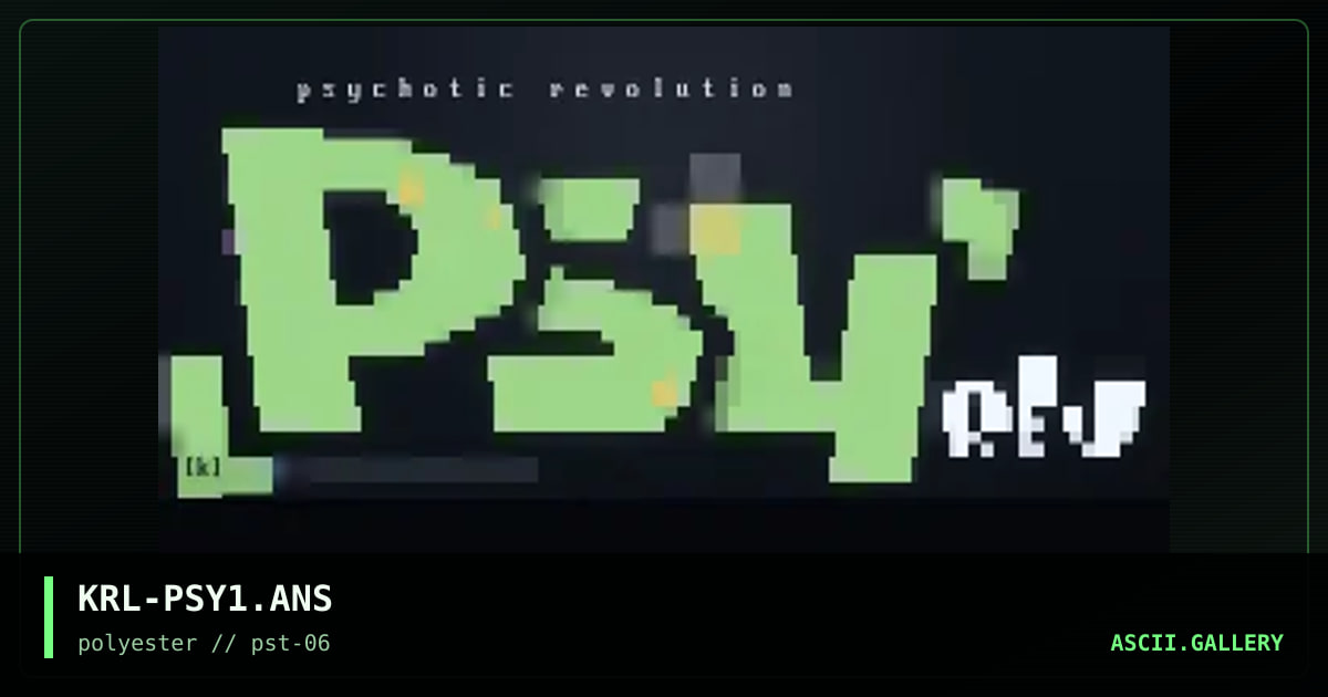 psychotic revolution, by mr krinkle, 1998