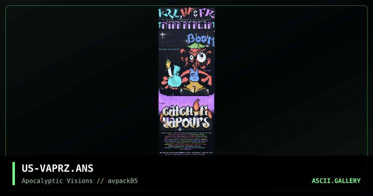 Catchin Vapours, by mr krinkle, headfuck, flick, 1995