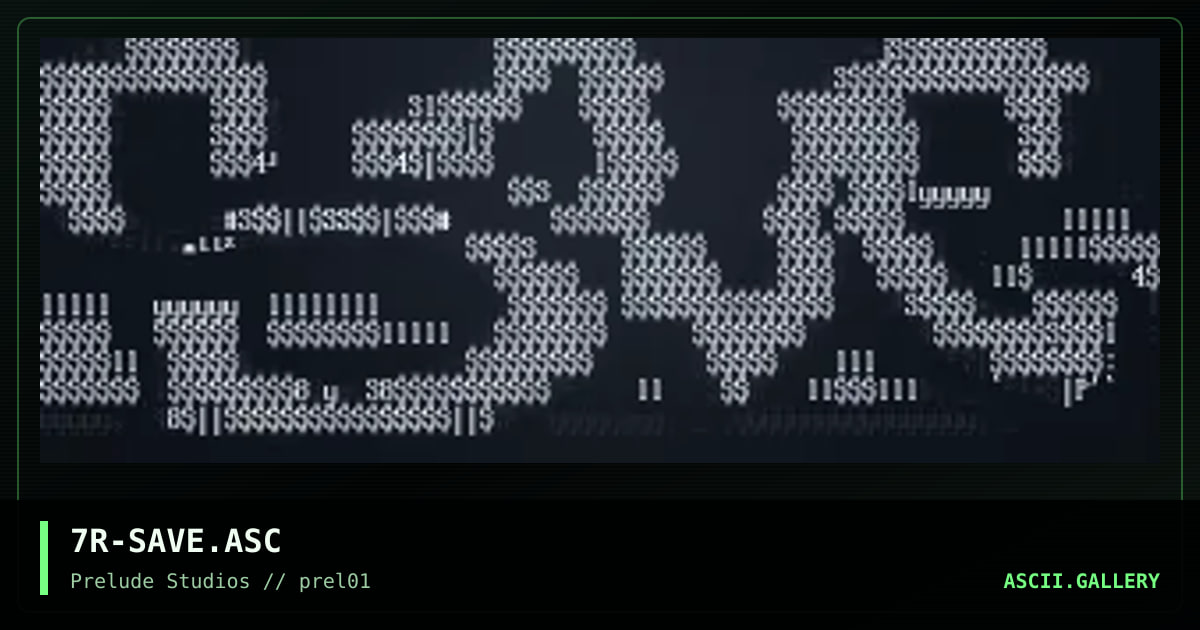 7R-SAVE.ASC, by tripulogic, 1998