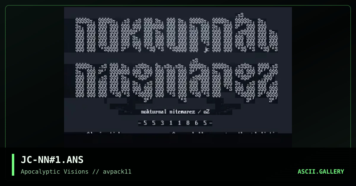 Nokturnal Nightmares, by juice av, 1996