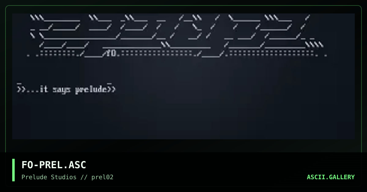 FO-PREL.ASC, by flexor, 1999
