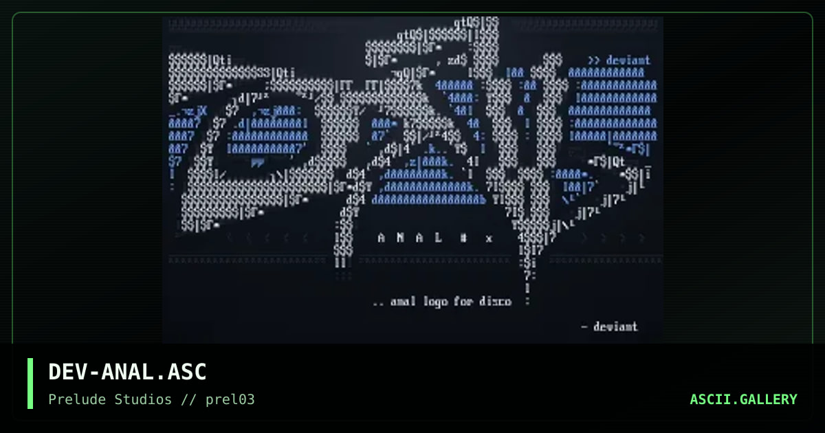 DEV-ANAL.ASC, by deviant, 1999