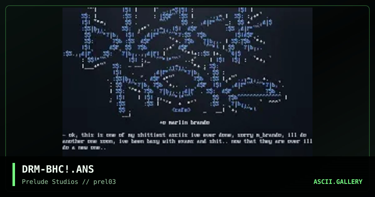 DRM-BHC!.ANS, by dorm, 1999