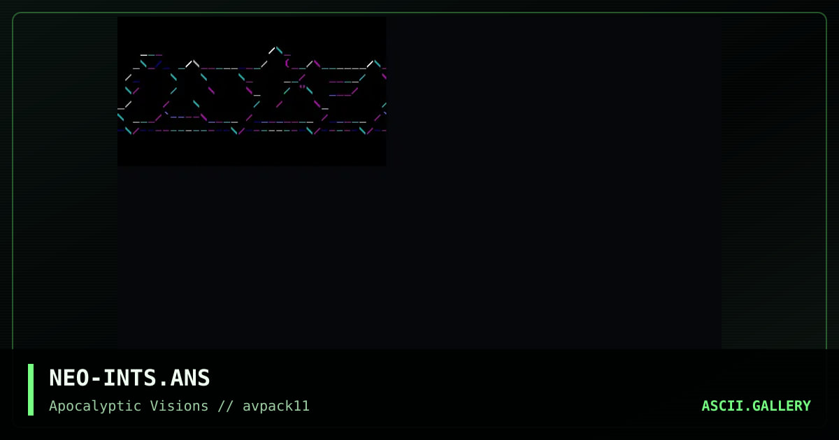 Intensity ascii, by neo, 1996