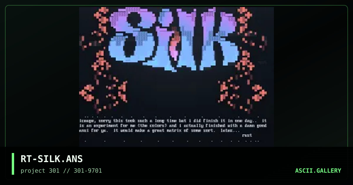silk, by rust, 1997