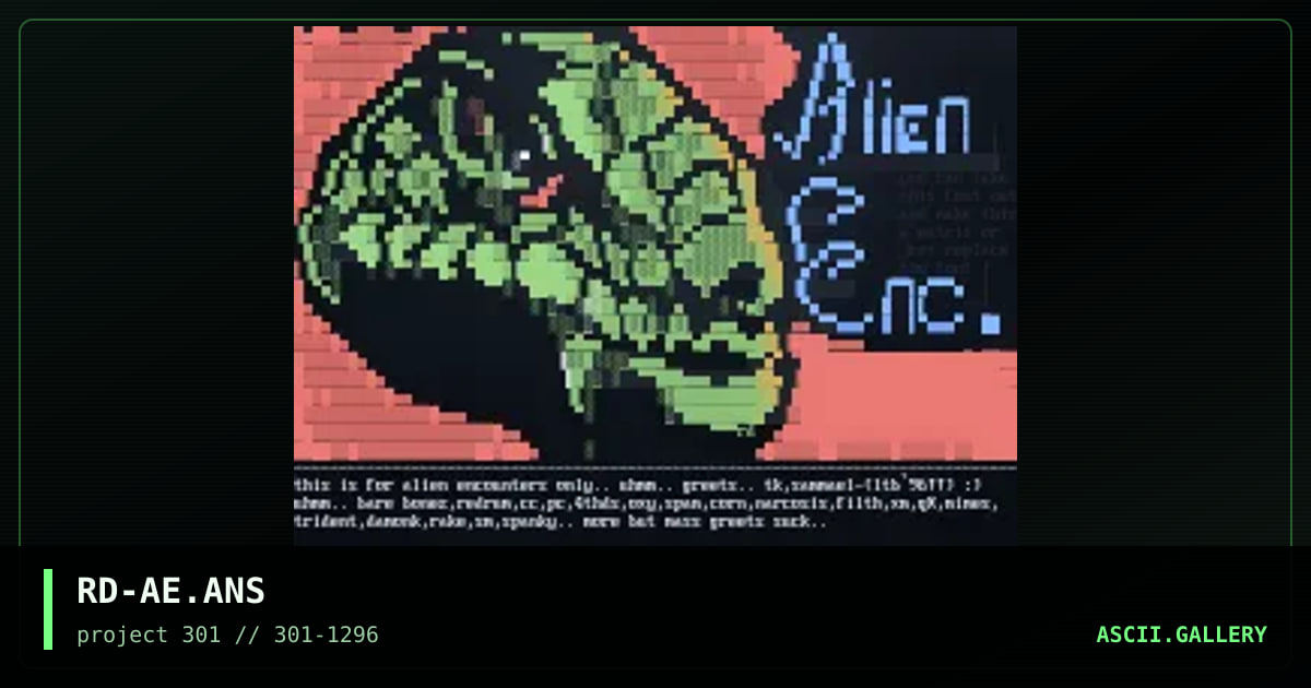 alien encounters, by red death, 1996