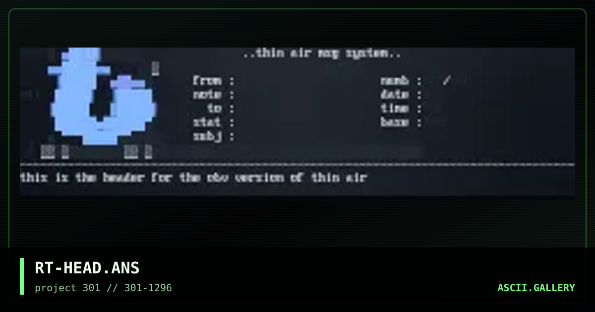 thin air header, by rust, 1996