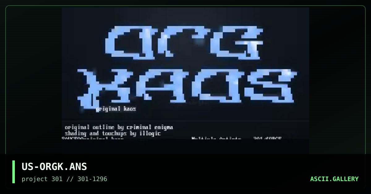 original kaos, by illogic, criminal enigma, 1996