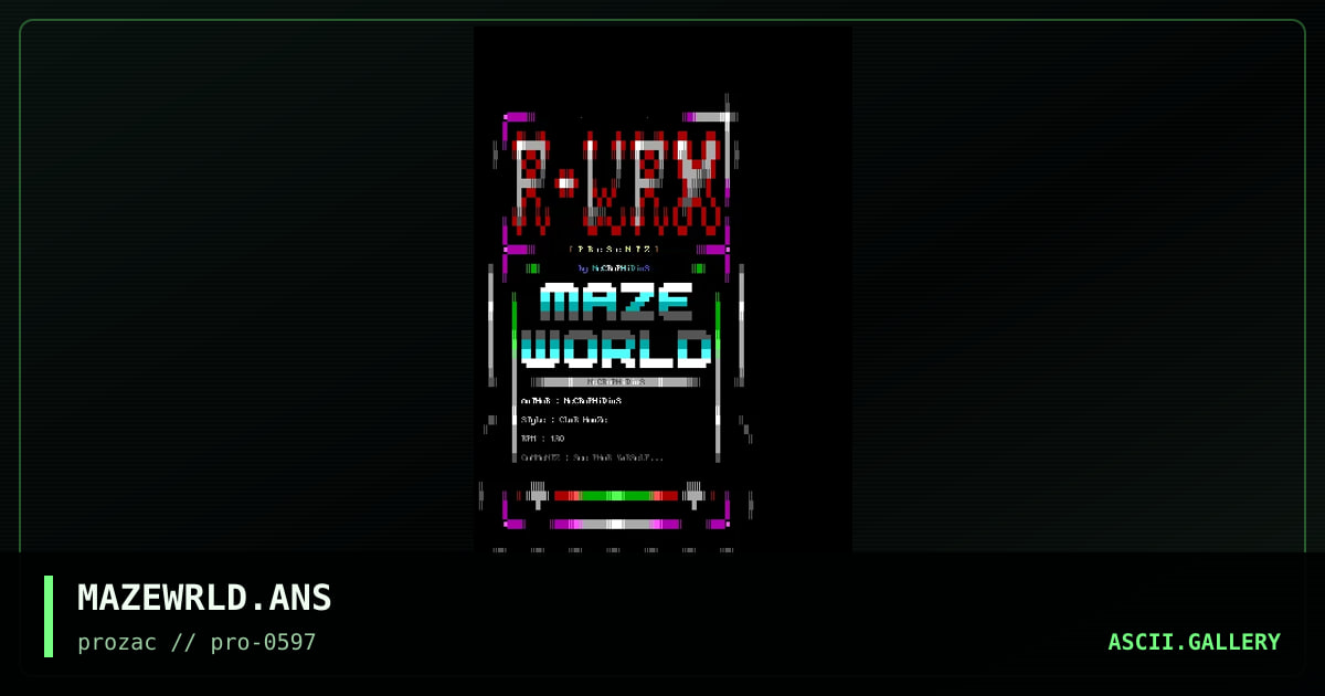 MAZEWRLD.ANS, by necrophidius, 1997