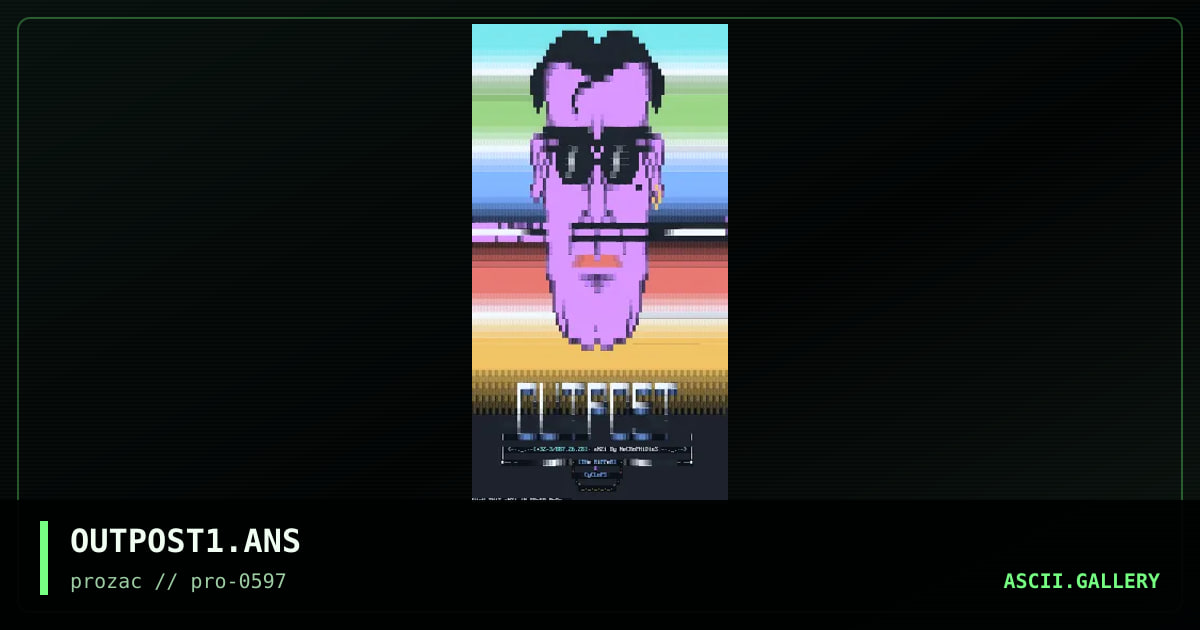 OUTPOST1.ANS, by necrophidius, 1997